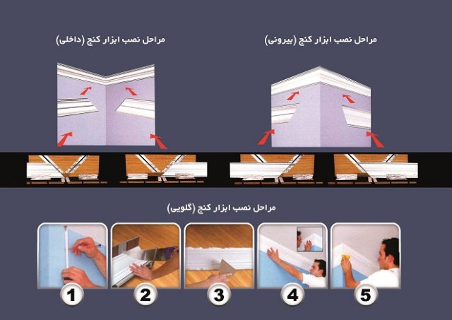گچبری سقف پذیرایی